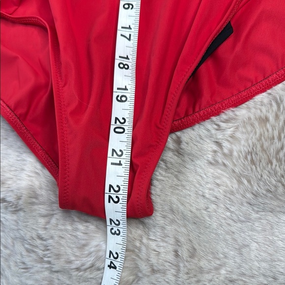 Gottex | Lattice V-Neck Criss Cross Ruched  One Piece Bathing Suit, Size 18 NWT - Picture 9 of 16